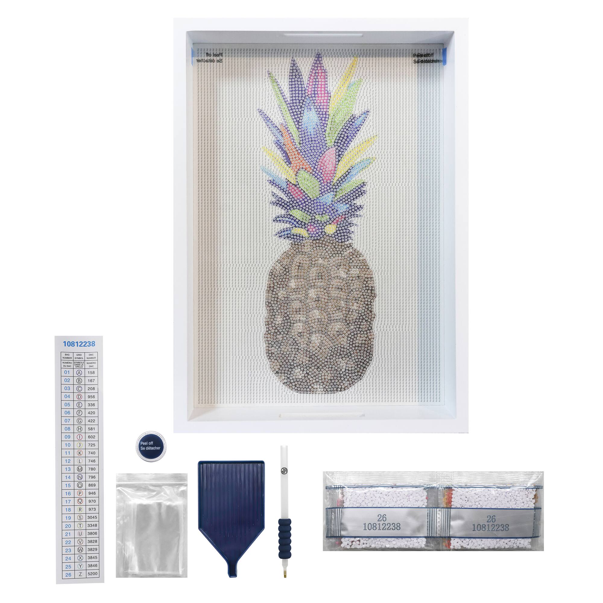 Jonathan Adler x Michaels 10" x 14" Pineapple Diamond Art Tray Kit